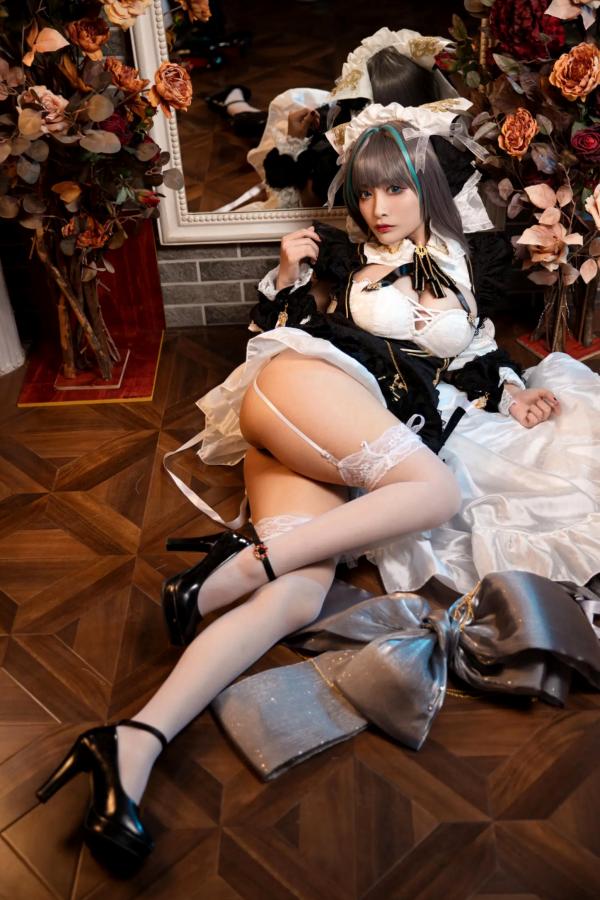    洛璃LoLiSAMA 碧蓝航线柴郡Cosplay[67P]，华丽女仆装超大尺度诱惑私房写真第63张图片