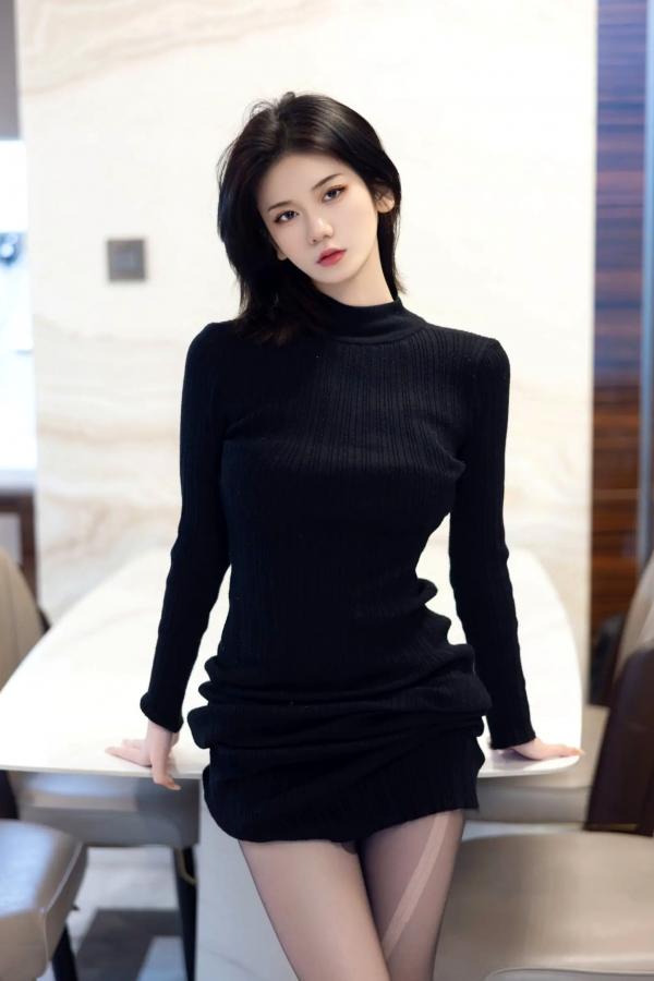    赵语嫣Baby黑色连衣裙私房照，气质御女冷艳出镜，黑丝美腿尽显迷人魅力[97P]第13张图片