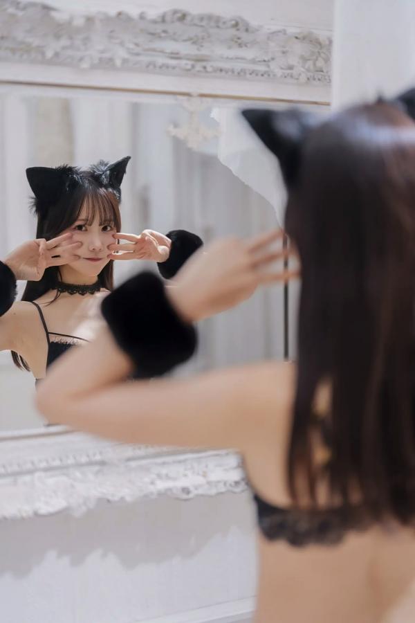    甜美COSERけんけん-KURO Animals黑猫角色扮演，性感黑色内衣私房照，极致诱惑[72P]第49张图片
