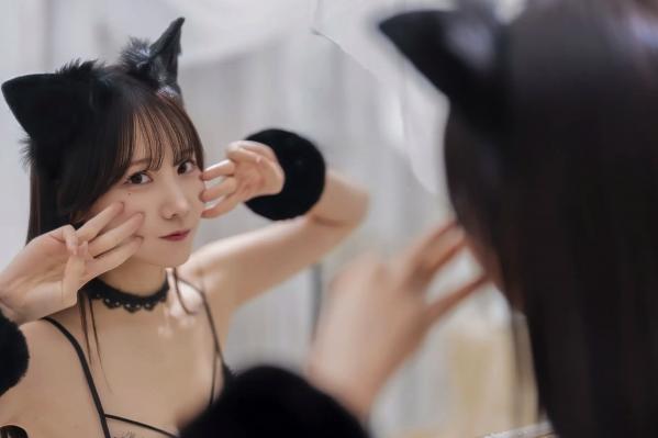    甜美COSERけんけん-KURO Animals黑猫角色扮演，性感黑色内衣私房照，极致诱惑[72P]第50张图片