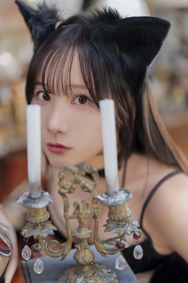   甜美COSERけんけん-KURO Animals黑猫角色扮演，性感黑色内衣私房照，极致诱惑[72P]第70张图片