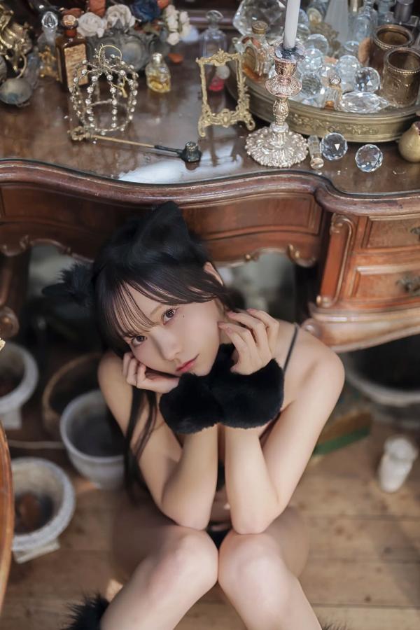    甜美COSERけんけん-KURO Animals黑猫角色扮演，性感黑色内衣私房照，极致诱惑[72P]第72张图片