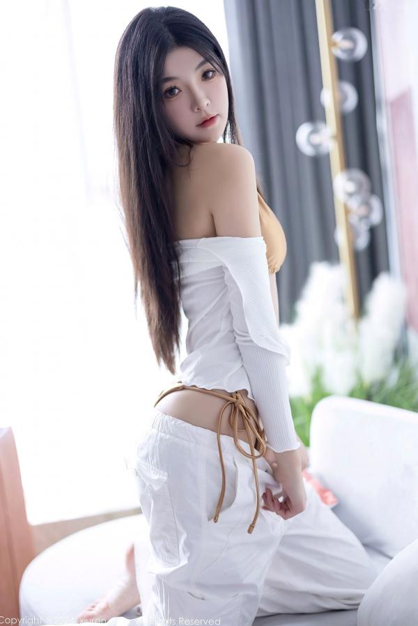    XiuRen秀人网Vol.9262-初梦瑶-居家私房时尚写真-金棕色内衣配白衣长裤-唯美透视薄纱-性感撩人艺术摄影-2024.10.10第22张图片