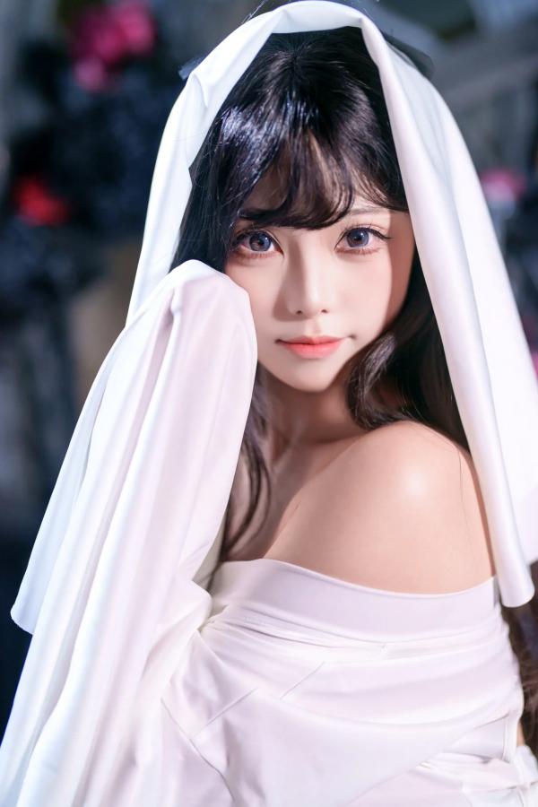    《蜜汁猫裘 - 幽灵娘修女角色扮演，哥特暗黑风性感私房大尺度写真 [66P]》第10张图片