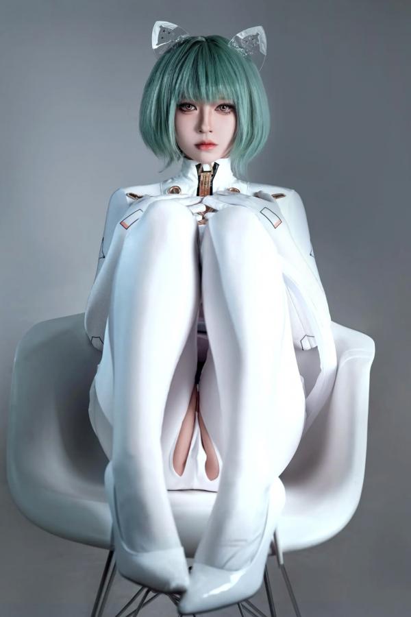    索索半半子 碧蓝航线纳希莫夫COS写真，未来感白色紧身机甲服，高冷机甲娘角色扮演美图[38P]第22张图片