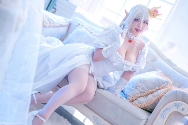    皮皮奶 - 幽灵姬二次元Cosplay角色扮演，白丝诱惑极品女神写真 [48P]第2张图片