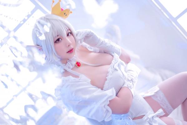   皮皮奶 - 幽灵姬二次元Cosplay角色扮演，白丝诱惑极品女神写真 [48P]第15张图片