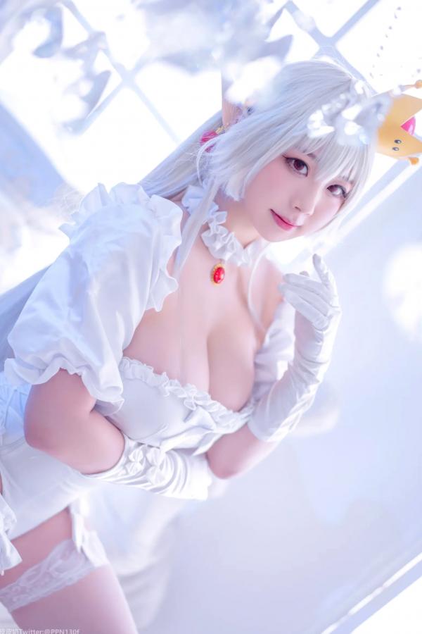    皮皮奶 - 幽灵姬二次元Cosplay角色扮演，白丝诱惑极品女神写真 [48P]第16张图片