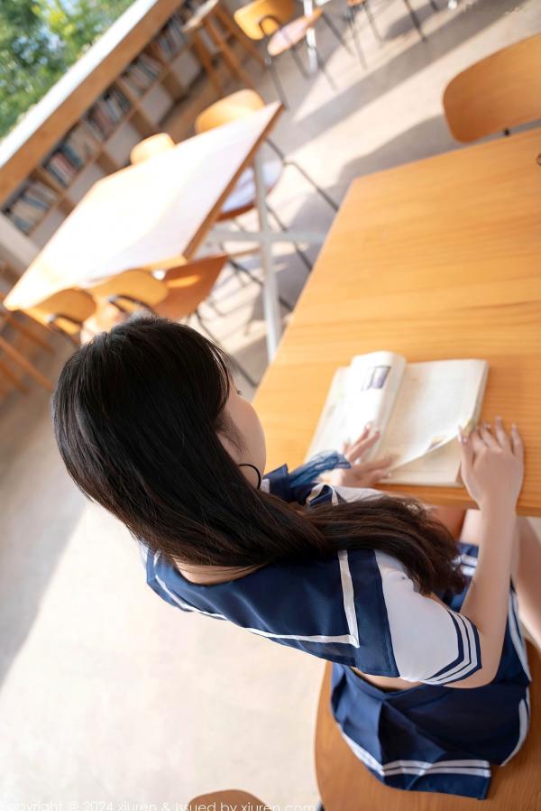    XiuRen秀人网-9245-李嫣-性感学生装水手服制服诱惑，极致身材私房写真第9张图片