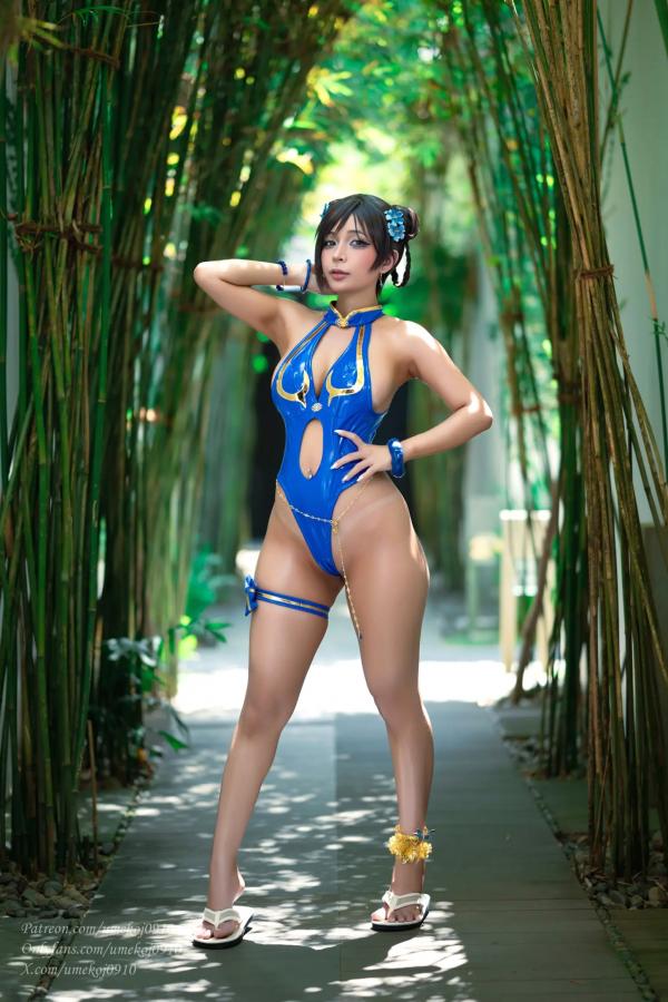    Umeko J - Chun Li 春丽经典角色扮演，野性麦色肌肤诱惑，户外风情写真 [97P]第19张图片