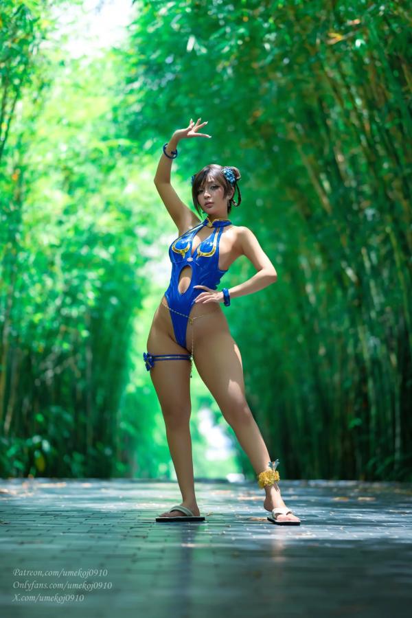    Umeko J - Chun Li 春丽经典角色扮演，野性麦色肌肤诱惑，户外风情写真 [97P]第39张图片