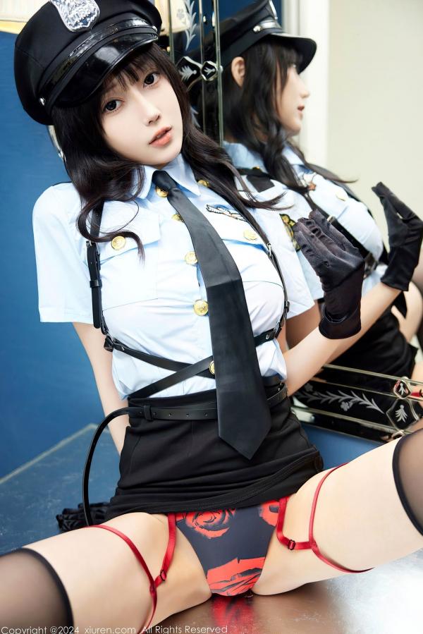    XiuRen秀人网-玥儿玥er-情趣警服制服诱惑-黑丝皮带束缚-极致魅惑大尺度写真第19张图片