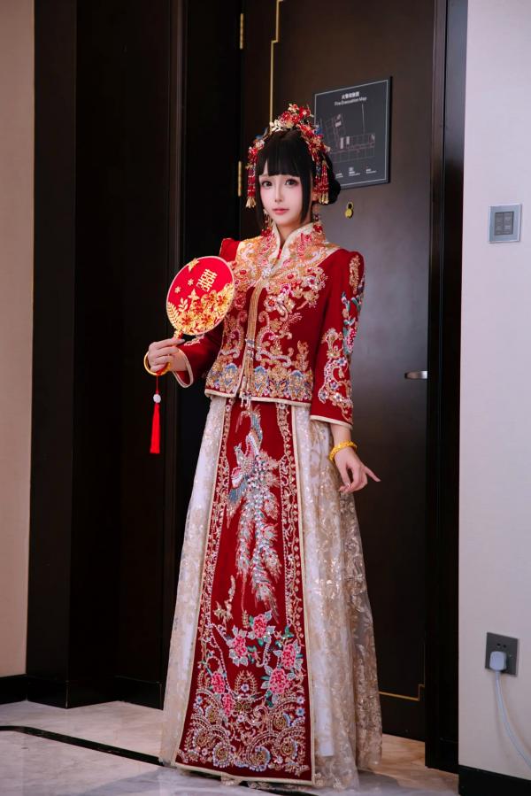    日奈娇 - 洞房花烛，唯美古风角色扮演私房摄影，绝美红装内衣诱惑，极品性感视觉盛宴 [180P]第1张图片