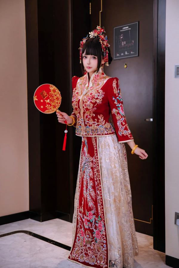    日奈娇 - 洞房花烛，唯美古风角色扮演私房摄影，绝美红装内衣诱惑，极品性感视觉盛宴 [180P]第2张图片