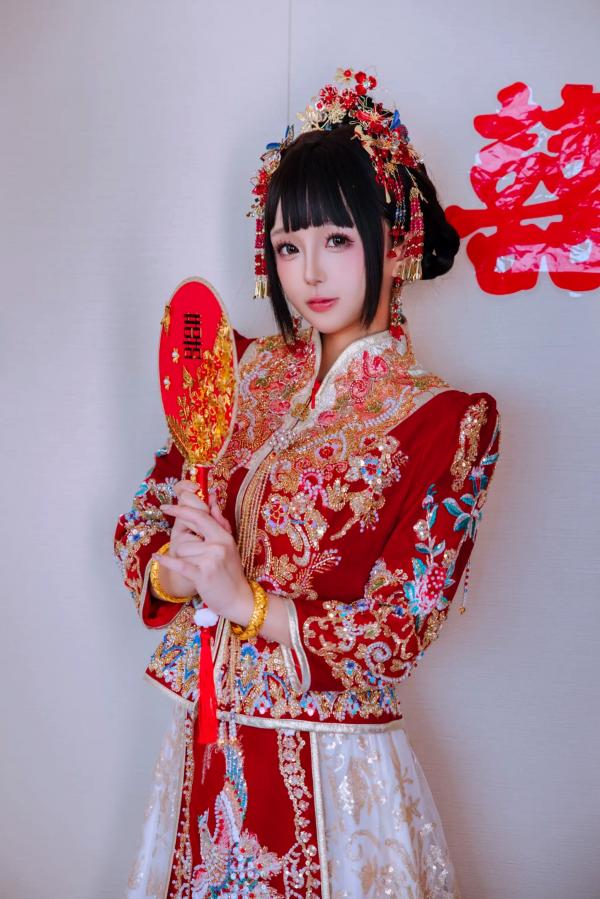    日奈娇 - 洞房花烛，唯美古风角色扮演私房摄影，绝美红装内衣诱惑，极品性感视觉盛宴 [180P]第4张图片