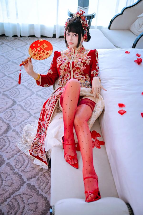    日奈娇 - 洞房花烛，唯美古风角色扮演私房摄影，绝美红装内衣诱惑，极品性感视觉盛宴 [180P]第8张图片