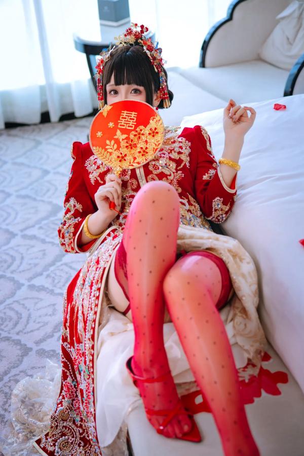    日奈娇 - 洞房花烛，唯美古风角色扮演私房摄影，绝美红装内衣诱惑，极品性感视觉盛宴 [180P]第10张图片
