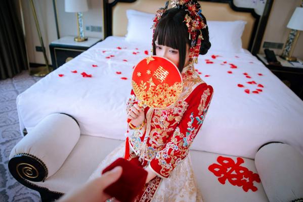    日奈娇 - 洞房花烛，唯美古风角色扮演私房摄影，绝美红装内衣诱惑，极品性感视觉盛宴 [180P]第13张图片