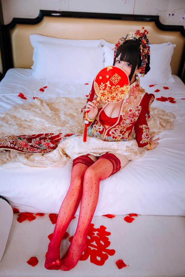    日奈娇 - 洞房花烛，唯美古风角色扮演私房摄影，绝美红装内衣诱惑，极品性感视觉盛宴 [180P]第26张图片