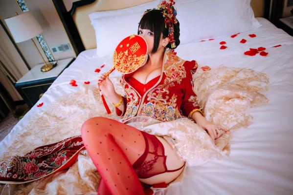    日奈娇 - 洞房花烛，唯美古风角色扮演私房摄影，绝美红装内衣诱惑，极品性感视觉盛宴 [180P]第29张图片