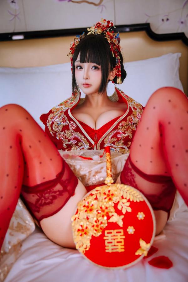    日奈娇 - 洞房花烛，唯美古风角色扮演私房摄影，绝美红装内衣诱惑，极品性感视觉盛宴 [180P]第30张图片