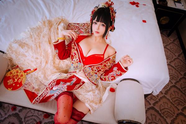    日奈娇 - 洞房花烛，唯美古风角色扮演私房摄影，绝美红装内衣诱惑，极品性感视觉盛宴 [180P]第35张图片