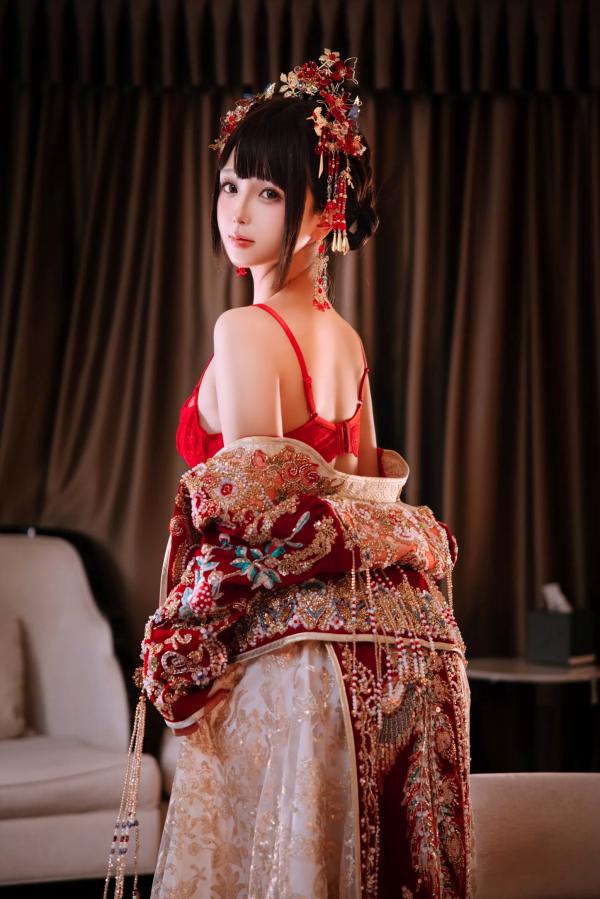    日奈娇 - 洞房花烛，唯美古风角色扮演私房摄影，绝美红装内衣诱惑，极品性感视觉盛宴 [180P]第36张图片