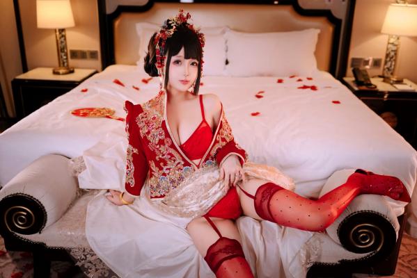    日奈娇 - 洞房花烛，唯美古风角色扮演私房摄影，绝美红装内衣诱惑，极品性感视觉盛宴 [180P]第40张图片