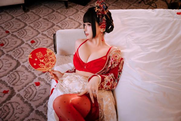    日奈娇 - 洞房花烛，唯美古风角色扮演私房摄影，绝美红装内衣诱惑，极品性感视觉盛宴 [180P]第41张图片