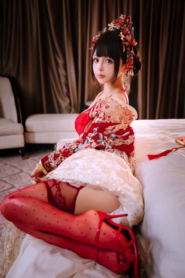    日奈娇 - 洞房花烛，唯美古风角色扮演私房摄影，绝美红装内衣诱惑，极品性感视觉盛宴 [180P]第42张图片