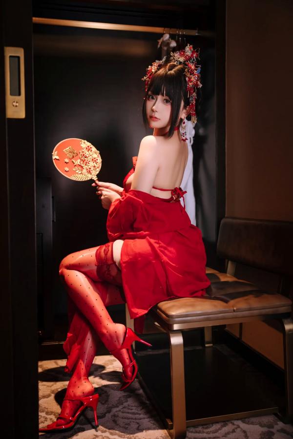    日奈娇 - 洞房花烛，唯美古风角色扮演私房摄影，绝美红装内衣诱惑，极品性感视觉盛宴 [180P]第75张图片
