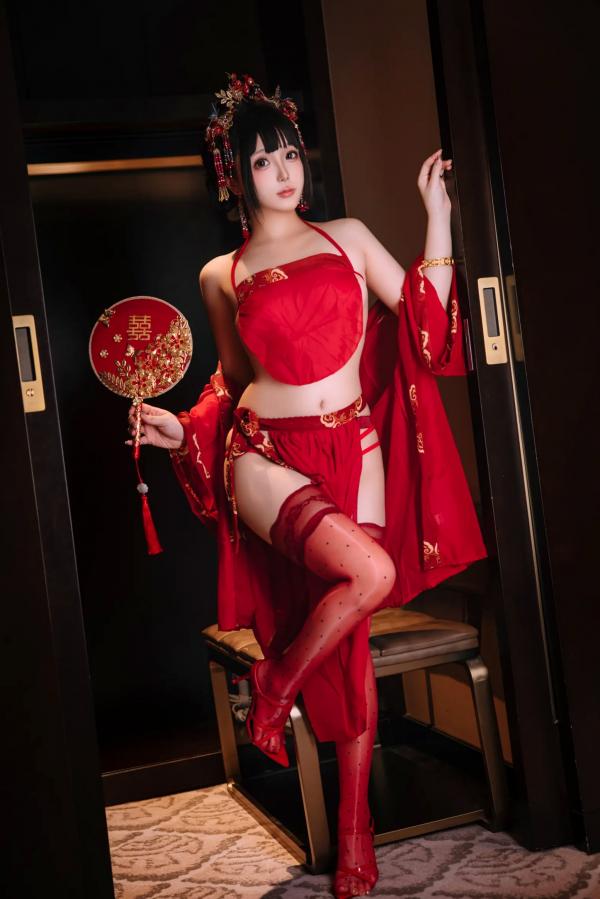    日奈娇 - 洞房花烛，唯美古风角色扮演私房摄影，绝美红装内衣诱惑，极品性感视觉盛宴 [180P]第78张图片