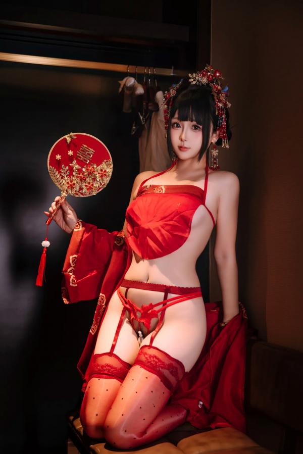    日奈娇 - 洞房花烛，唯美古风角色扮演私房摄影，绝美红装内衣诱惑，极品性感视觉盛宴 [180P]第88张图片