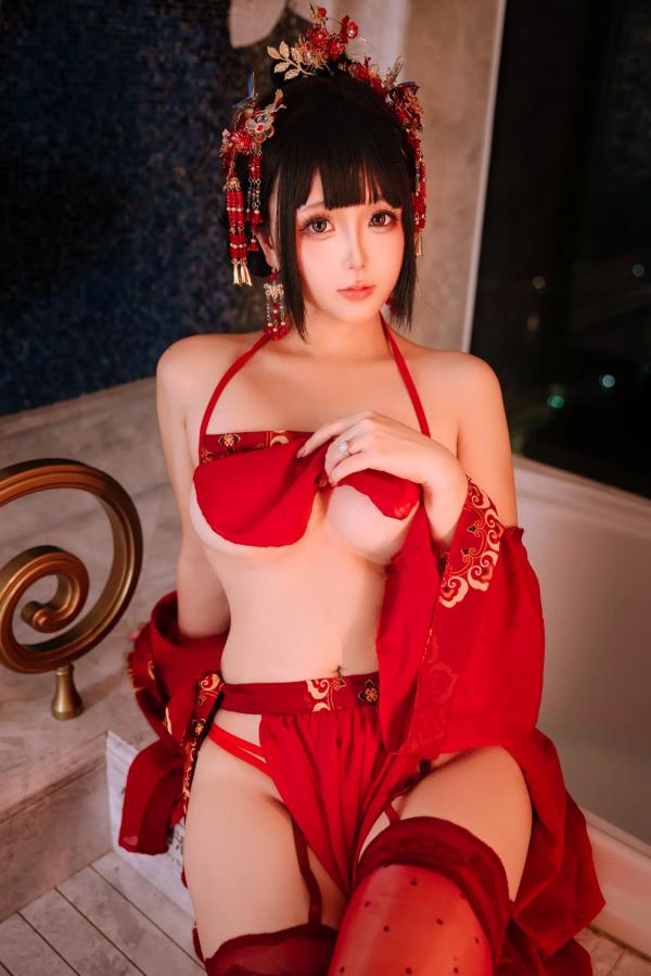    日奈娇 - 洞房花烛，唯美古风角色扮演私房摄影，绝美红装内衣诱惑，极品性感视觉盛宴 [180P]第108张图片
