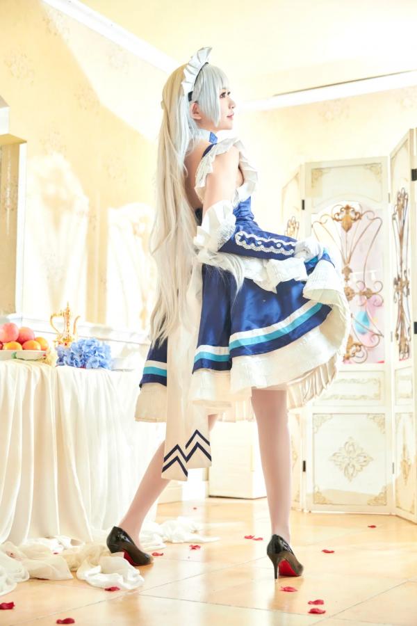    源纱希喵喵喵 x 犹大Yuta - 碧蓝航线贝尔法斯特COSPLAY高清写真，双姝演绎唯美女仆风情，精致妆造，带来极致二次元盛宴第23张图片