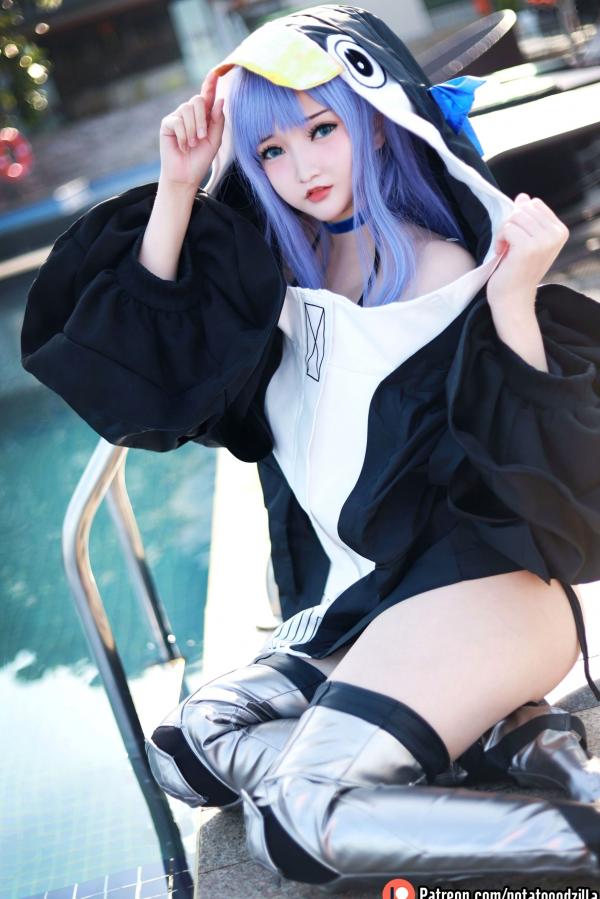    Potato-Godzilla-泳装-Meltryllis-二次元美少女角色扮演-泳池唯美私房写真第6张图片