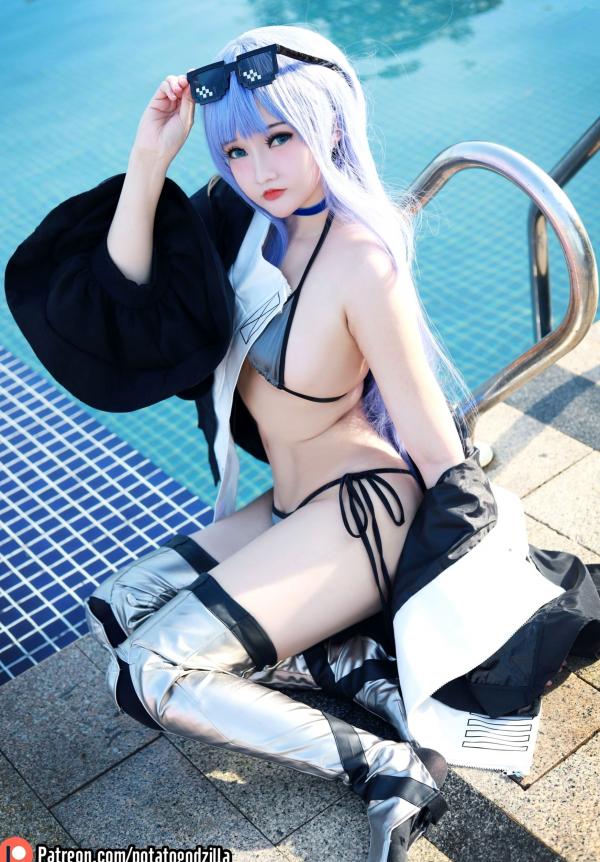    Potato-Godzilla-泳装-Meltryllis-二次元美少女角色扮演-泳池唯美私房写真第21张图片