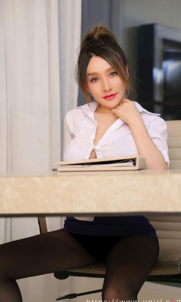    UGirls尤果圈阿娇《私人助理》办公室职场OL制服诱惑黑丝美腿性感高清写真第29张图片