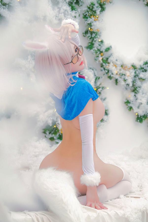    Potato-Godzilla-Mashu-FOU-XMas圣诞Cosplay私房照：粉发眼镜娘雪景福利写真第32张图片