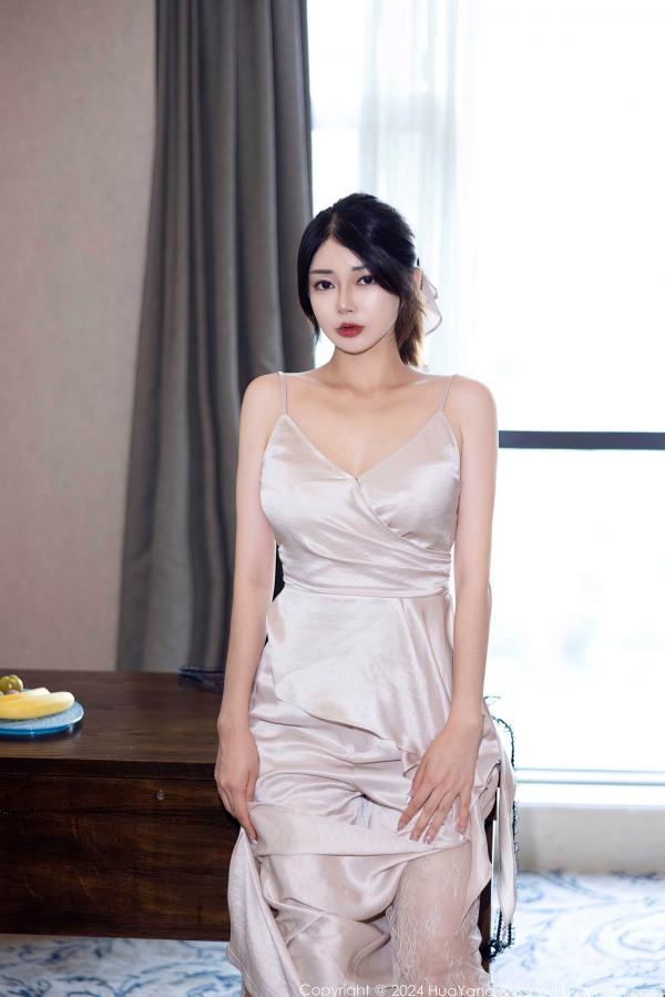    花漾-613-凯竹Quinn-银色绸缎礼服与轻透内衣，酒店私房极致诱惑，尽显火辣身材曲线与动人魅力-2024.10.16第1张图片