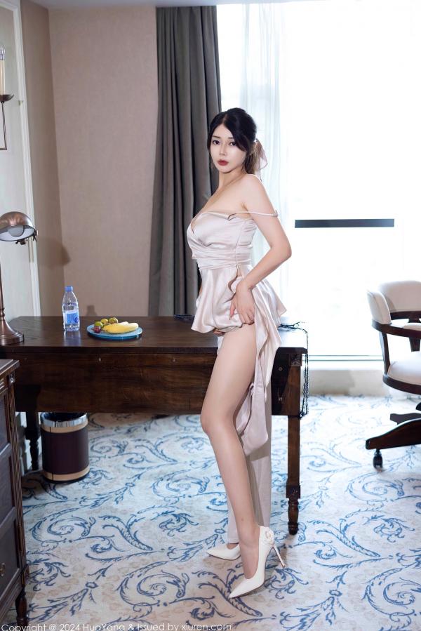    花漾-613-凯竹Quinn-银色绸缎礼服与轻透内衣，酒店私房极致诱惑，尽显火辣身材曲线与动人魅力-2024.10.16第10张图片