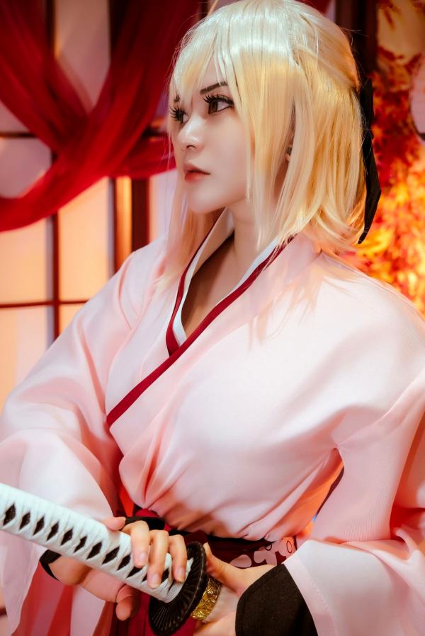    Potato-Godzilla-Okita-Souji-Sakura-Saber 樱Saber极致诱惑和服Cosplay大尺度私房写真第1张图片