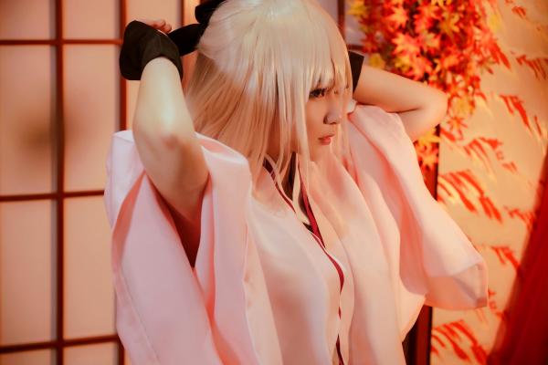    Potato-Godzilla-Okita-Souji-Sakura-Saber 樱Saber极致诱惑和服Cosplay大尺度私房写真第6张图片