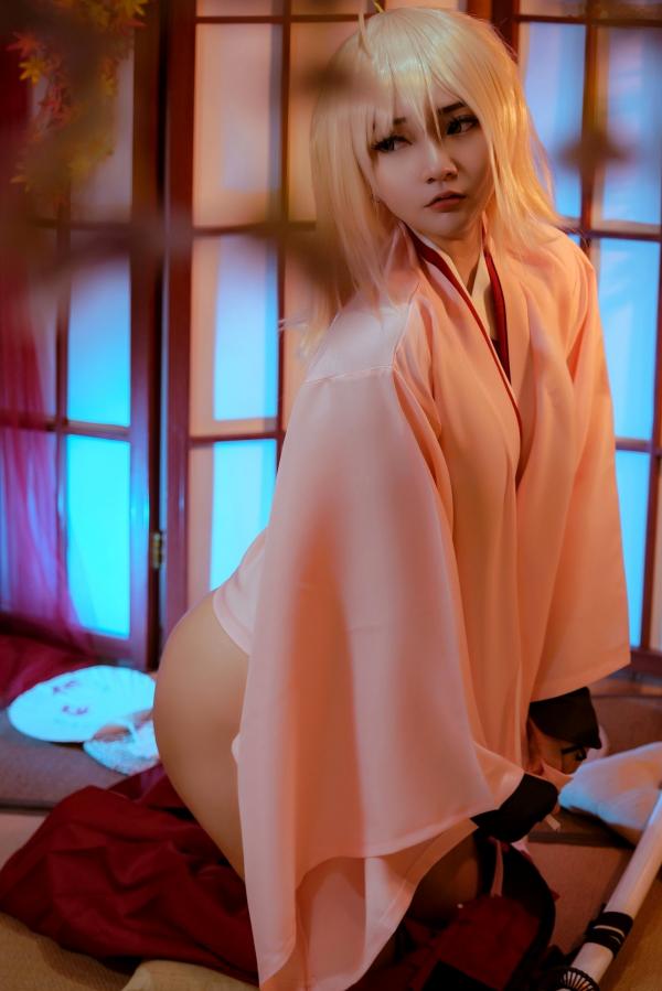    Potato-Godzilla-Okita-Souji-Sakura-Saber 樱Saber极致诱惑和服Cosplay大尺度私房写真第10张图片