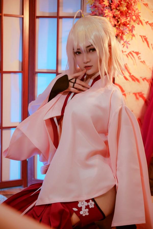    Potato-Godzilla-Okita-Souji-Sakura-Saber 樱Saber极致诱惑和服Cosplay大尺度私房写真第12张图片