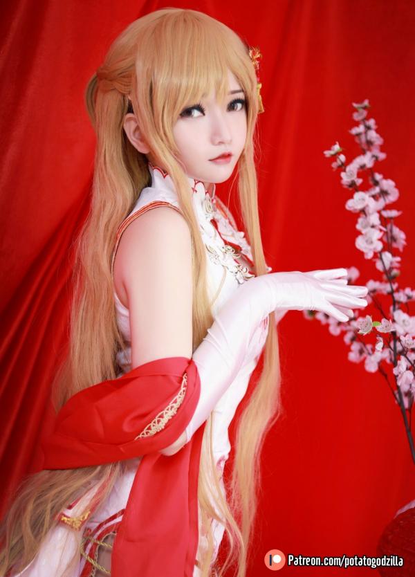    Potato-Godzilla-Asuna-Yuuki-旗袍第3张图片