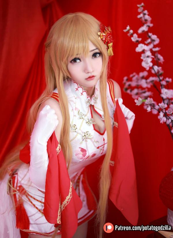    Potato-Godzilla-Asuna-Yuuki-旗袍第4张图片