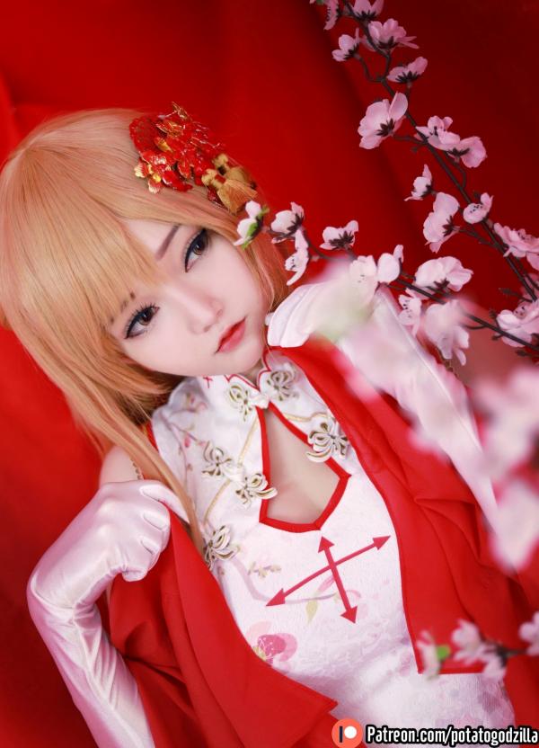    Potato-Godzilla-Asuna-Yuuki-旗袍第5张图片