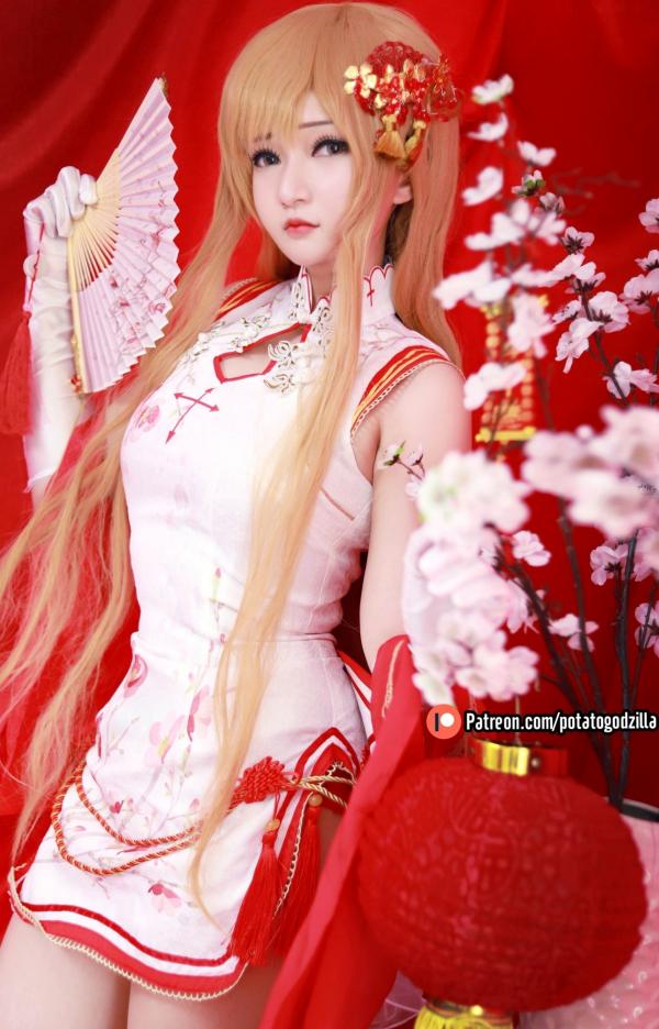    Potato-Godzilla-Asuna-Yuuki-旗袍第6张图片