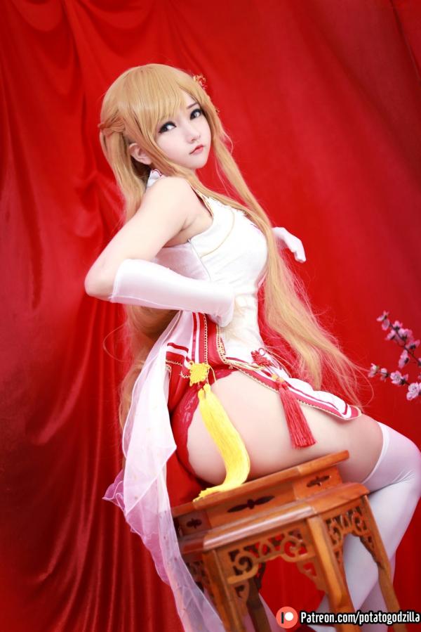    Potato-Godzilla-Asuna-Yuuki-旗袍第19张图片